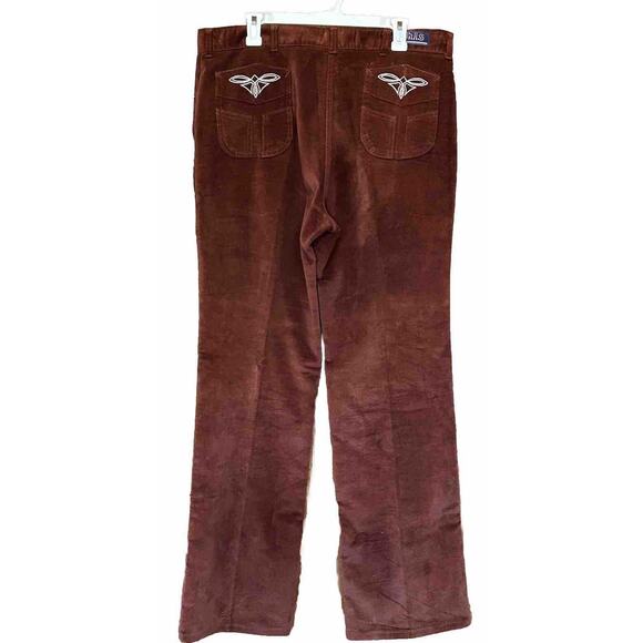 VTG h.i.s Men’s Wide Leg Corduroy Pants Brown W38L34 Y2K - Picture 2 of 6